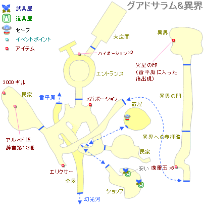 グアドサラム&異界の地図