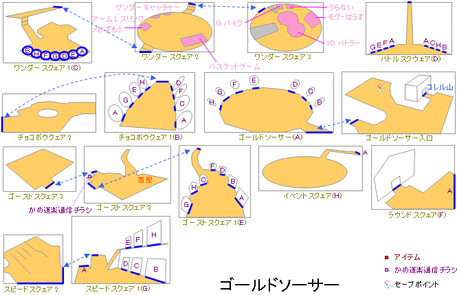 ゴールドソーサーの地図