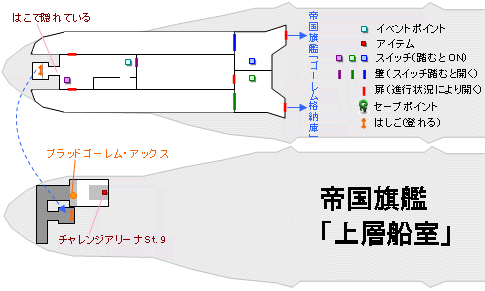 帝国旗艦「上層船室」の地図